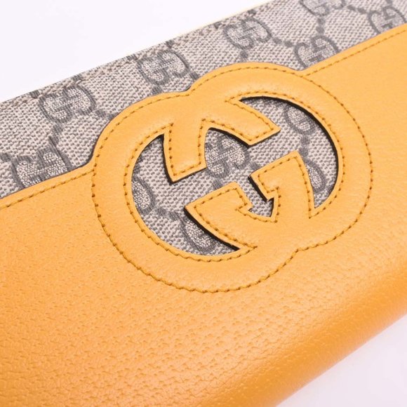 Gucci Cutout Interlocking G GG Supreme Leather Zip Around Wallet Long 701423 ... - Picture 9 of 9